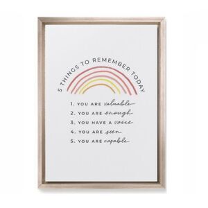 “5 Things to Remember Today” Rainbow Print